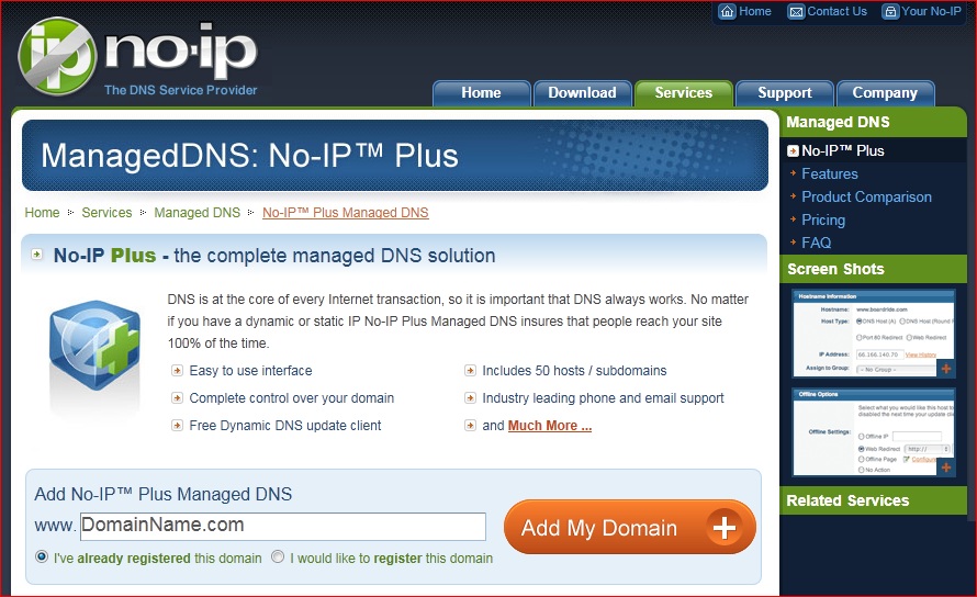 best free dynamic DNS services-no-ip