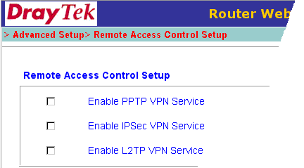 Enable VPN passthrough DrayTek router